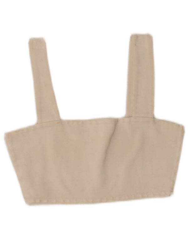 Zara Womens Crop Top UK 8 Small White Viscose