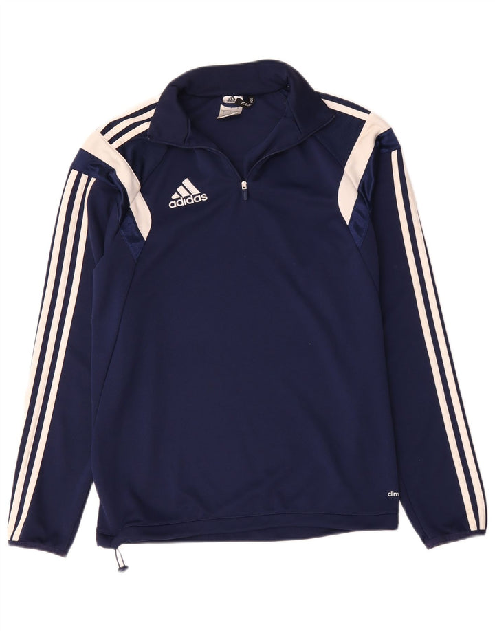 Adidas Mens Climacool Pullover Tracksuit Top Small Navy Blue Colourblock