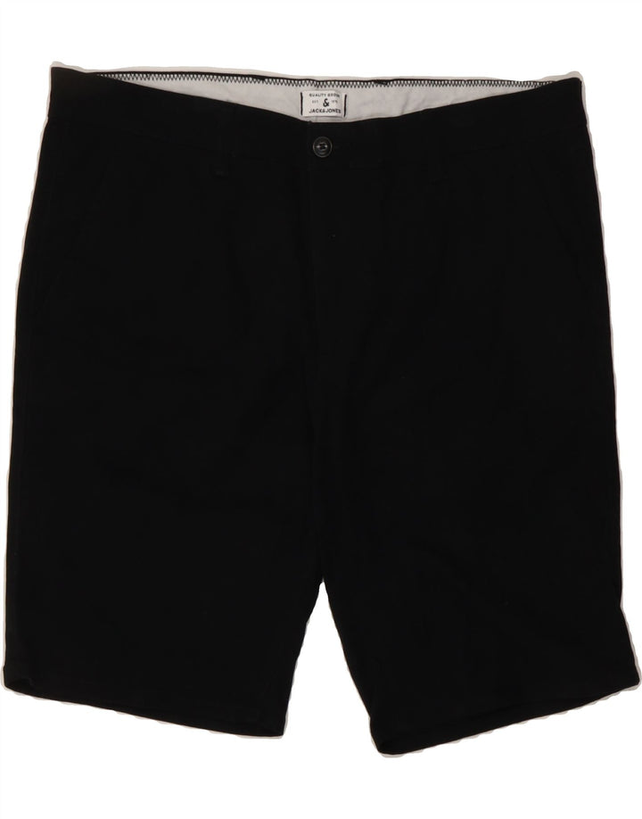 JACK & JONES Mens Chino Shorts Large W36 Black Cotton Vintage Jack & Jones and Second-Hand Jack & Jones from Messina Hembry 