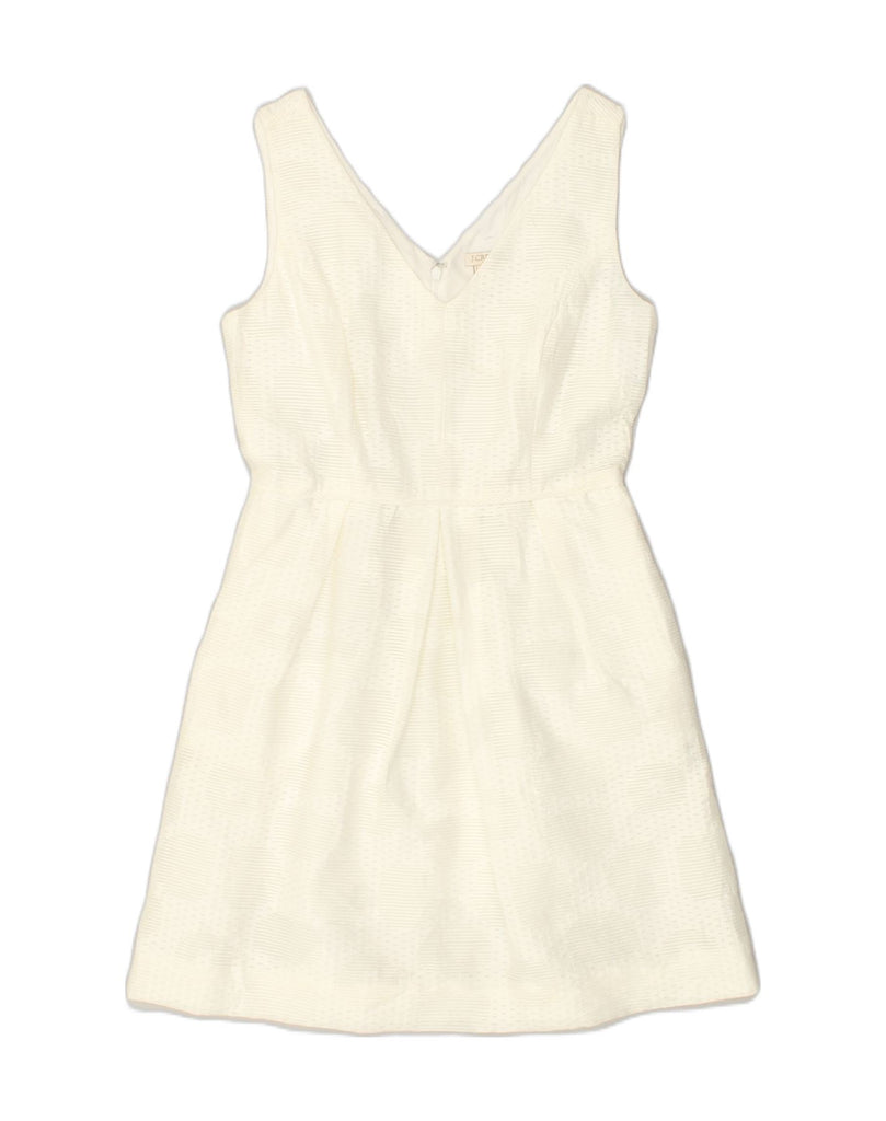 J. CREW Womens A-Line Dress US 2 XS White Cotton | Vintage J. Crew | Thrift | Second-Hand J. Crew | Used Clothing | Messina Hembry 