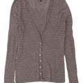 Massimo Dutti Womens Cardigan Sweater UK 14 Large Grey