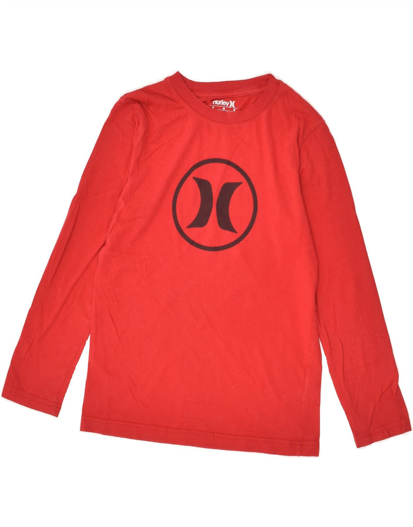 HURLEY Boys Graphic Top Long Sleeve 10-11 Years Medium Red Cotton | Vintage Hurley | Thrift | Second-Hand Hurley | Used Clothing | Messina Hembry 