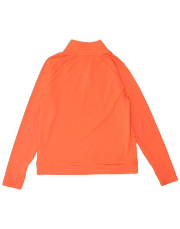Nike Womens Dri Fit Graphic Pullover Tracksuit Top UK 10 Small Orange