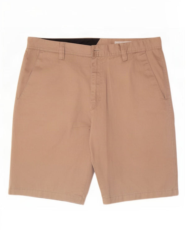 Volcom Mens Chino Shorts Large W36 Beige Polyester