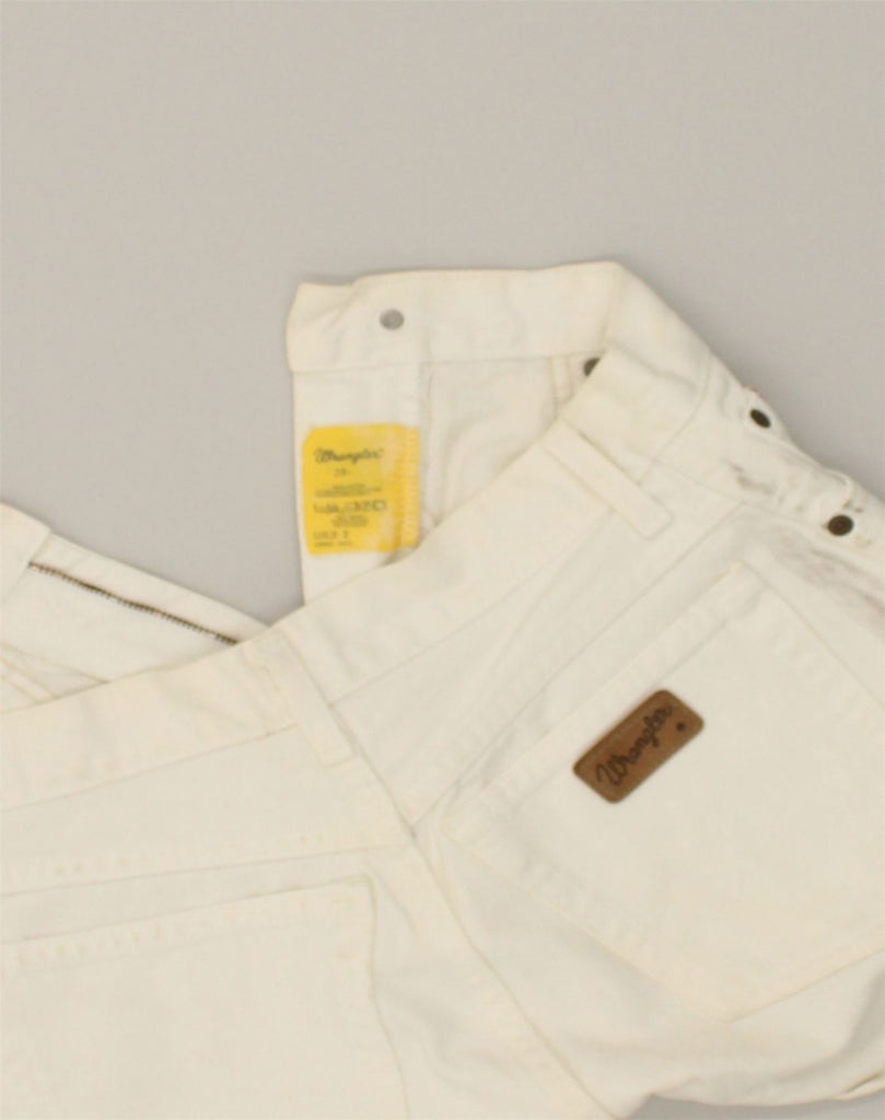 WRANGLER Womens Denim Shorts W28 Medium White Cotton | Vintage Wrangler | Thrift | Second-Hand Wrangler | Used Clothing | Messina Hembry 