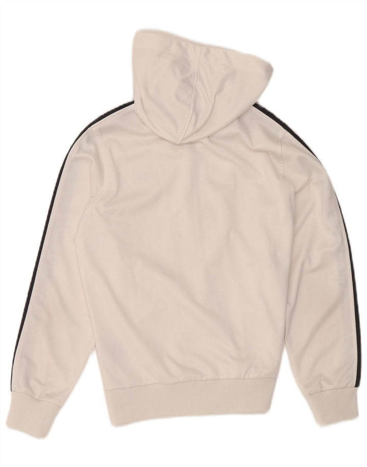 Diadora Womens Graphic Zip Hoodie Sweater IT 42 Medium White Colourblock