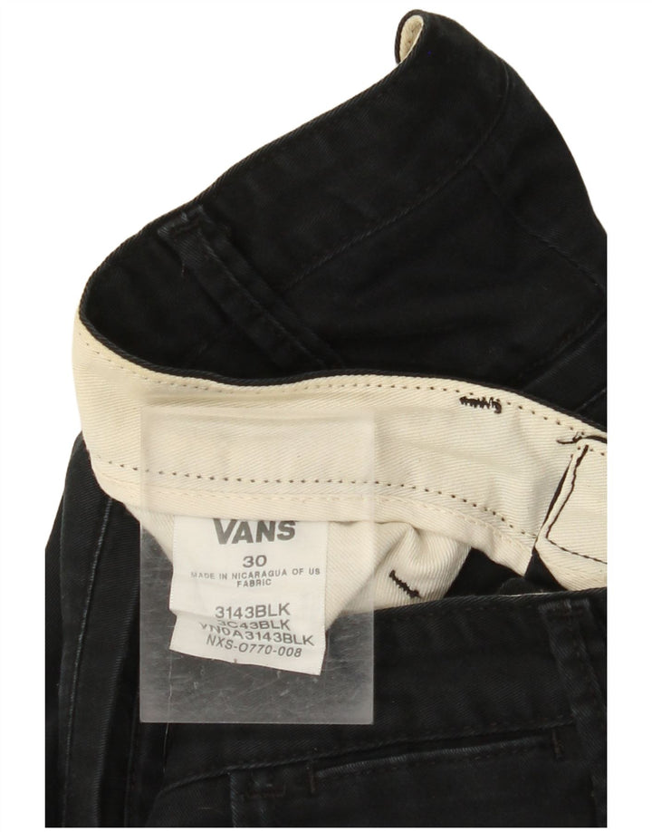 VANS Mens Straight Chino Trousers W30 L32 Navy Blue Cotton