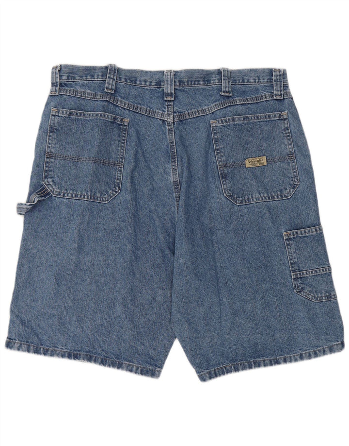 Wrangler Mens Carpenter Denim Shorts W38 XL Blue Cotton