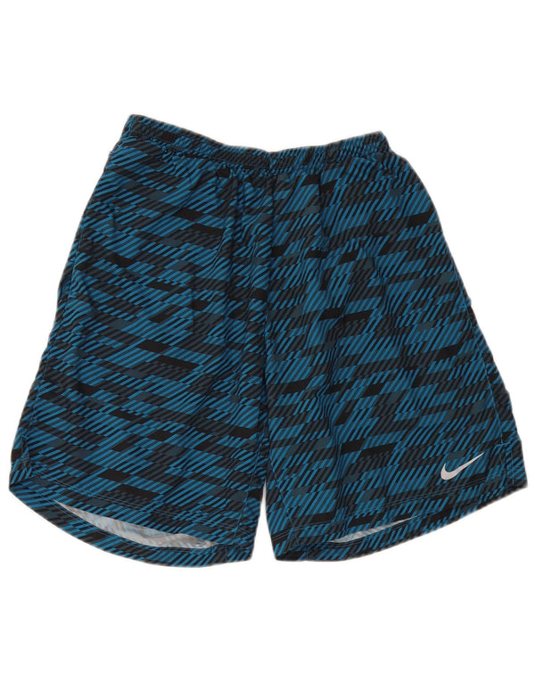 Nike Mens Dri Fit Sport Shorts Medium Blue Geometric Polyester