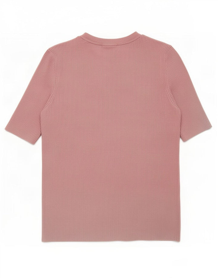 Marks & Spencer Womens T-Shirt Top UK 12 Medium Pink Viscose