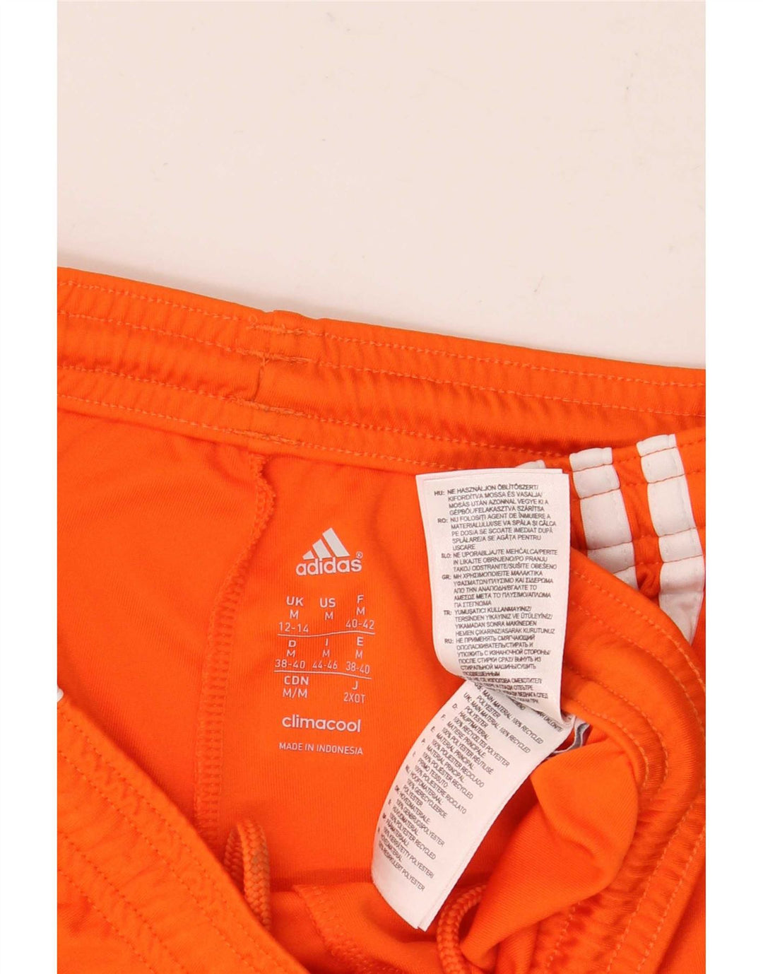 Adidas Womens Climacool Sport Shorts UK 12/14 Medium  Orange Polyester