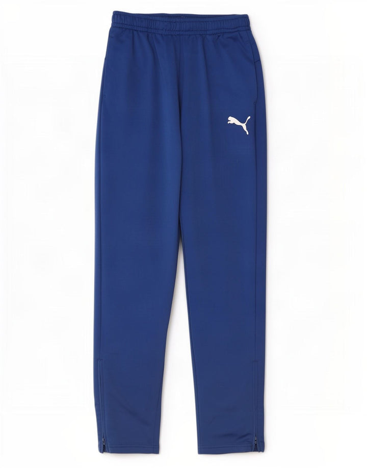Puma Boys Tracksuit Trousers 15-16 Years Blue Polyester