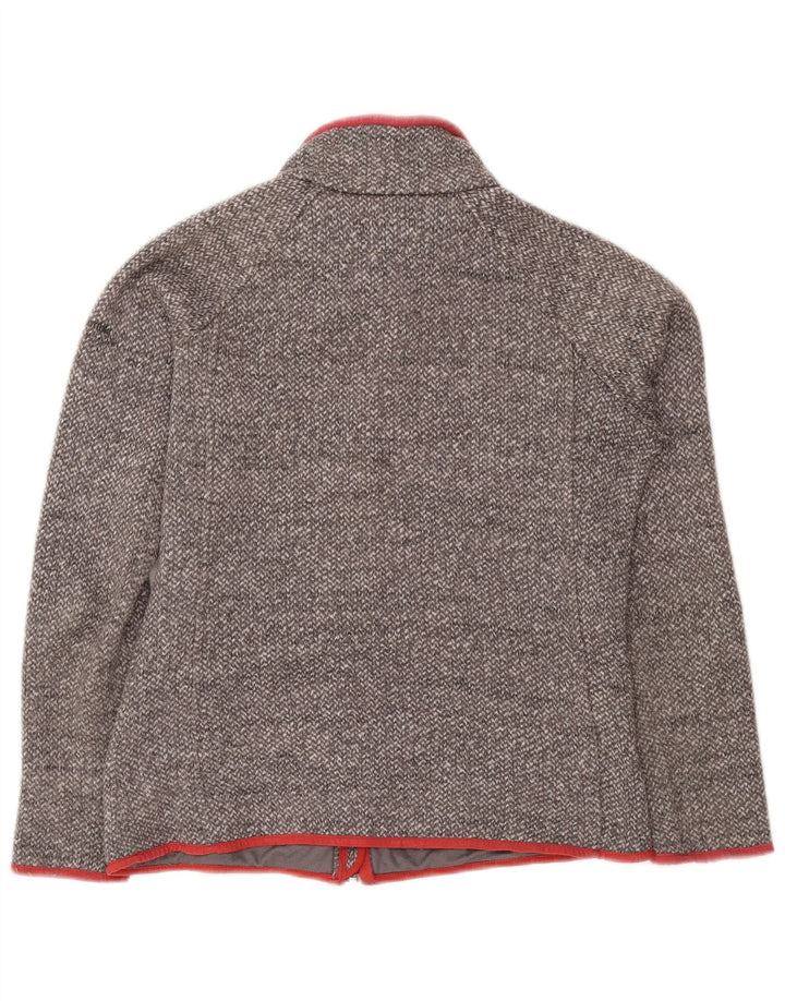 Columbia Womens Tracksuit Top Jacket UK 14 Medium Grey Flecked Polyester