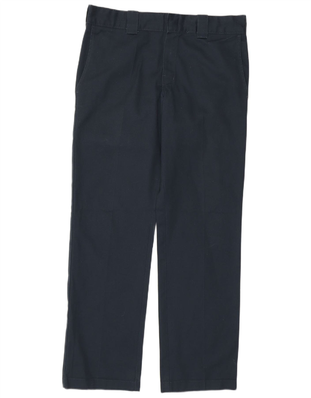 Dickies Mens Slim Fit Straight Chino Trousers W32 L32 Navy Blue Polyester