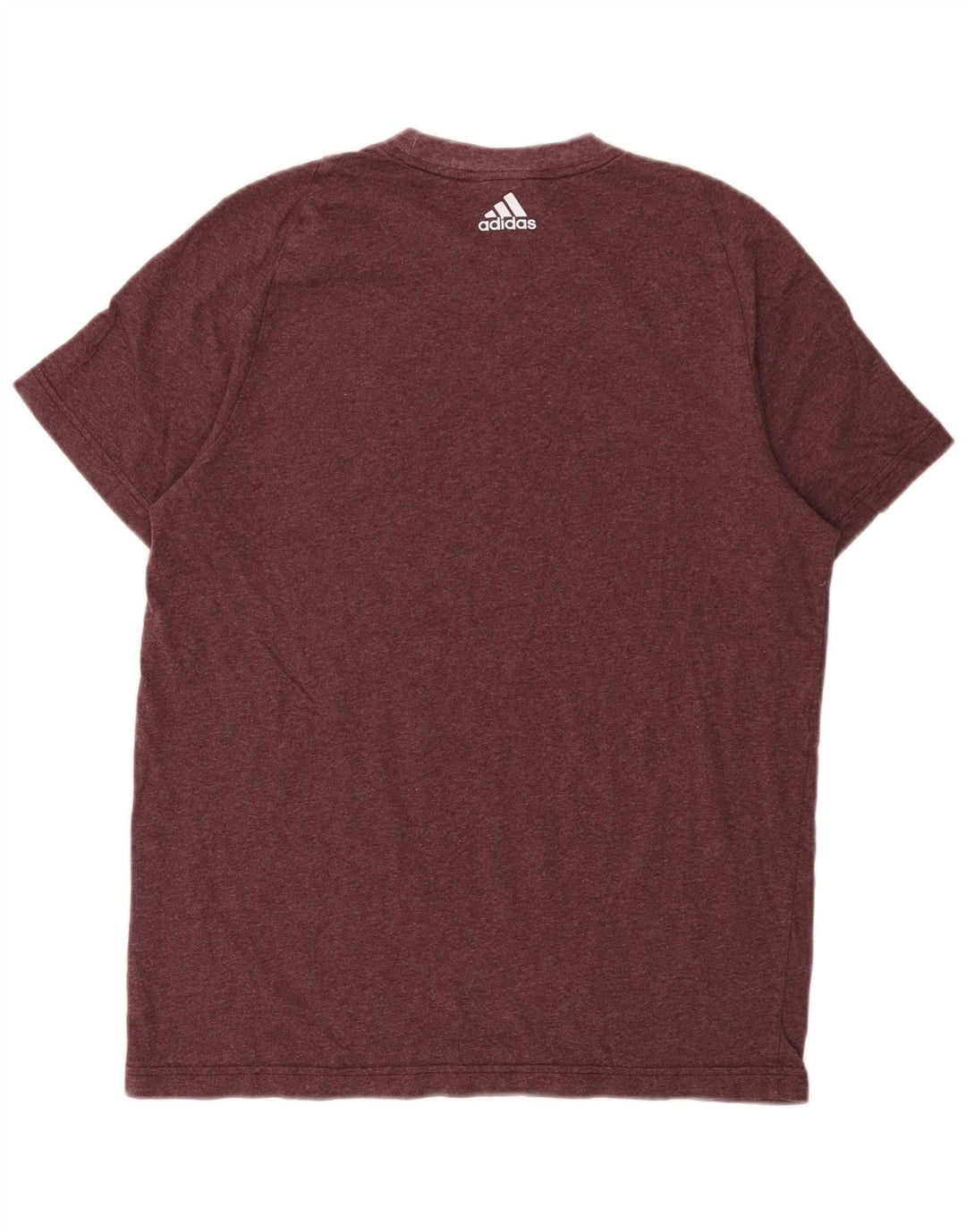 Adidas Mens T-Shirt Top Medium Burgundy