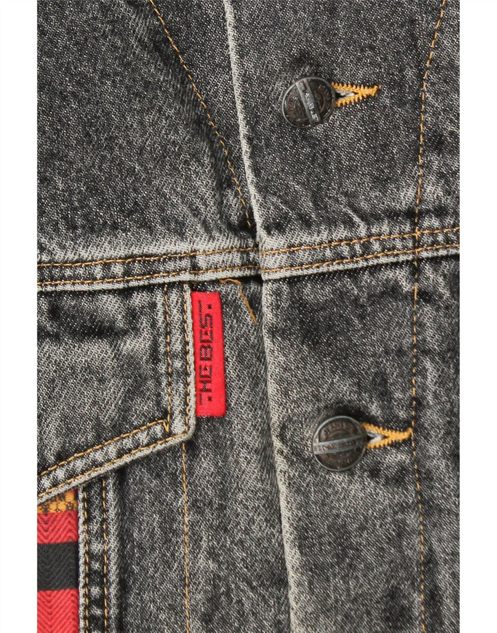 Vintage Mens Denim Jacket UK 38 Medium Blue Colourblock
