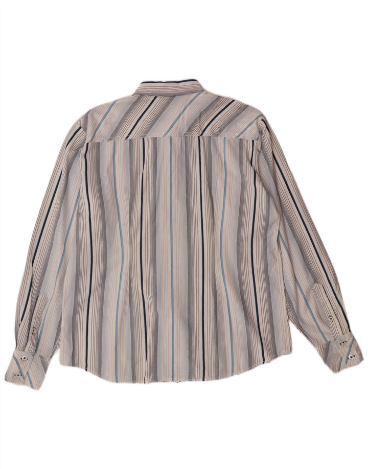 LEE Mens Shirt Medium Blue Striped Cotton
