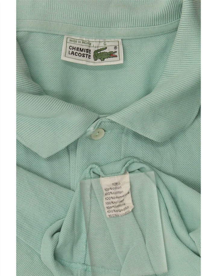 Lacoste Mens Polo Shirt Size 6 XL Green Cotton