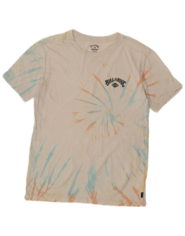 Billabong Boys Graphic T-Shirt Top 13-14 Years Medium White Tie Dye Cotton
