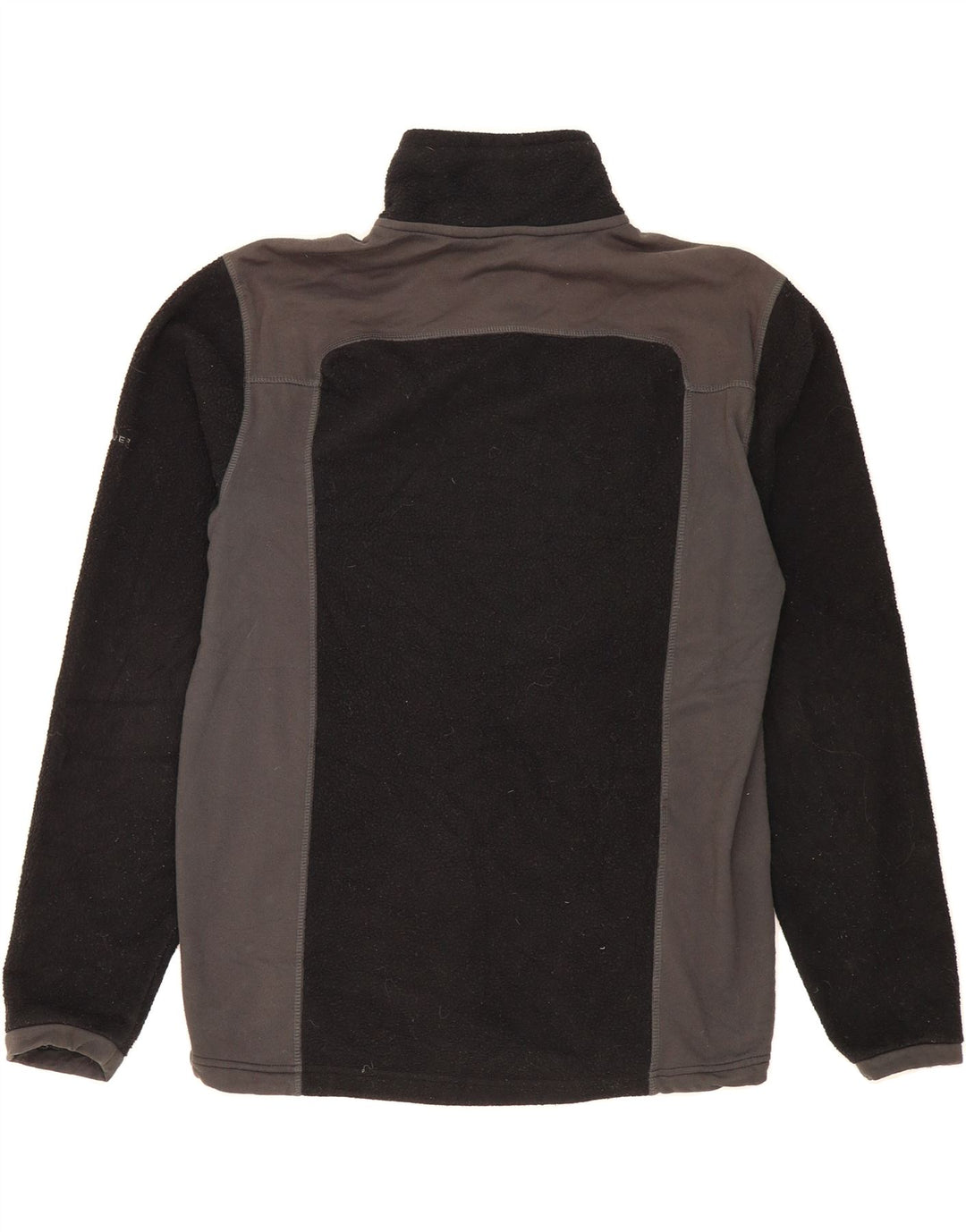 EDDIE BAUER Mens Fleece Jacket UK 38 Medium Black Colourblock Polyester Vintage Eddie Bauer and Second-Hand Eddie Bauer from Messina Hembry 