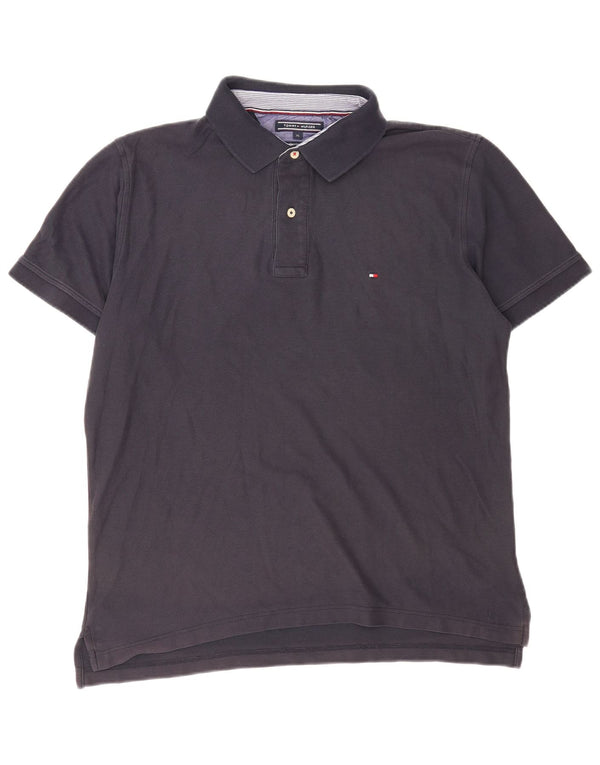 Tommy Hilfiger Mens Regular Fit Polo Shirt XL Navy Blue Cotton