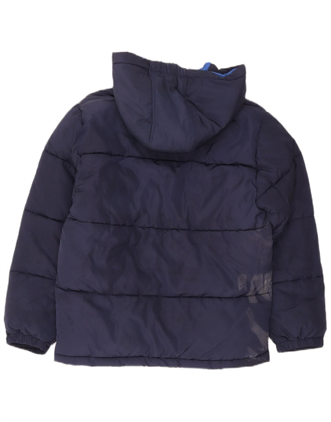 Dkny Boys Graphic Hooded Padded Jacket 14-15 Years Large Navy Blue