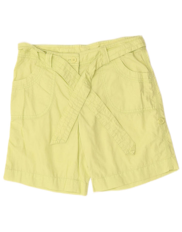 Marks & Spencer Womens Casual Shorts UK 10 Small W32  Green Cotton