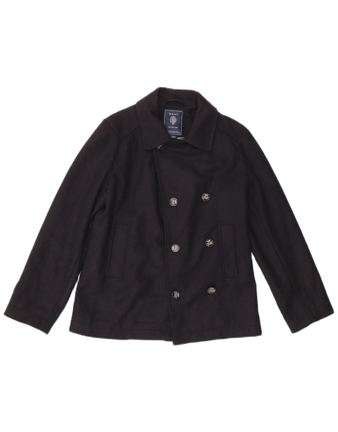 Gant Girls Pea Coat 11-12 Years XL Navy Blue Wool