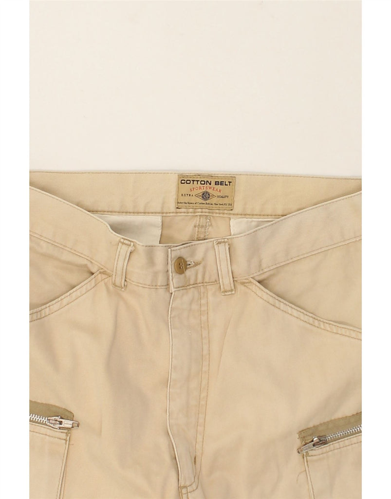 COTTON BELT Womens High Waist Joggers Cargo Trousers W33 L26 Beige | Vintage Cotton Belt | Thrift | Second-Hand Cotton Belt | Used Clothing | Messina Hembry 