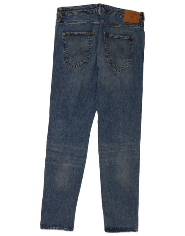 Jack & Jones Mens Slim Jeans W34 L34 Blue Cotton