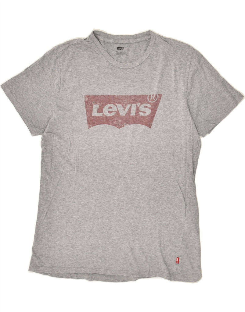 LEVI'S Mens Graphic T-Shirt Top Medium Grey Cotton | Vintage Levi's | Thrift | Second-Hand Levi's | Used Clothing | Messina Hembry 