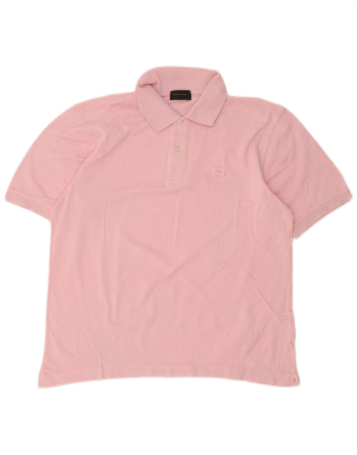 Sergio Tacchini Mens Polo Shirt Medium Pink