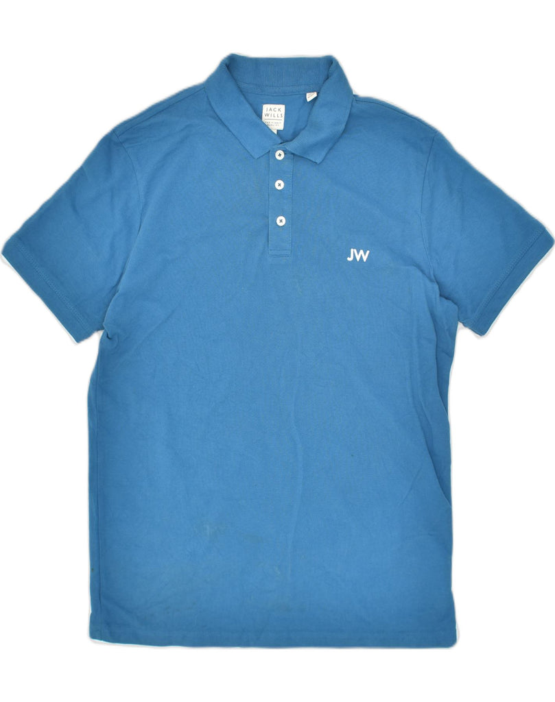 JACK WILLS Mens Polo Shirt Medium Blue Cotton | Vintage Jack Wills | Thrift | Second-Hand Jack Wills | Used Clothing | Messina Hembry 