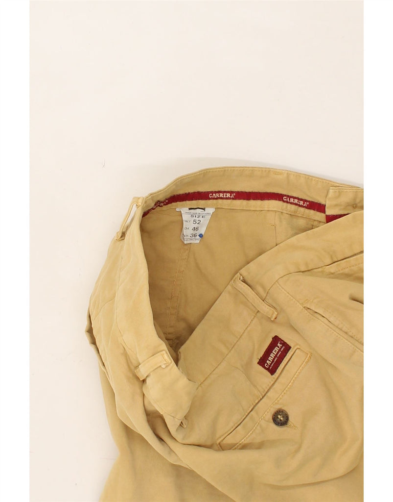 CARRERA Mens Straight Chino Trousers IT 52 XL W36 L30 Beige Vintage Carrera and Second-Hand Carrera from Messina Hembry 