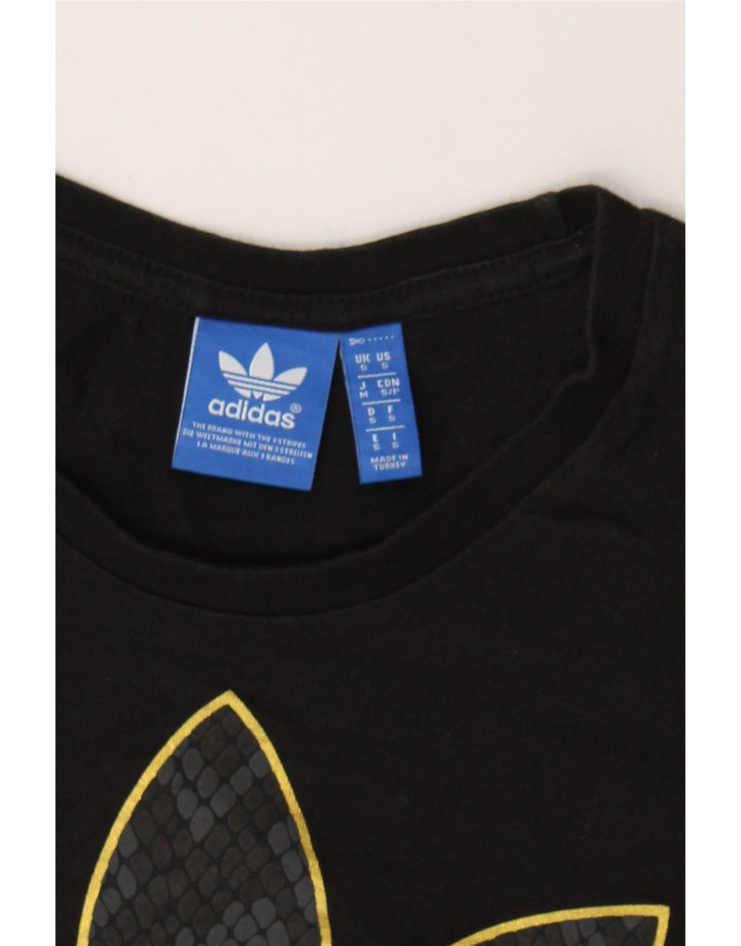 ADIDAS Mens Graphic T-Shirt Top Small Black Cotton Vintage Adidas and Second-Hand Adidas from Messina Hembry 
