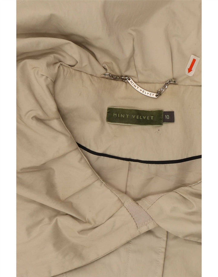 MINT VELVET Womens Oversized Parka Jacket UK 10 Small Beige Polyester