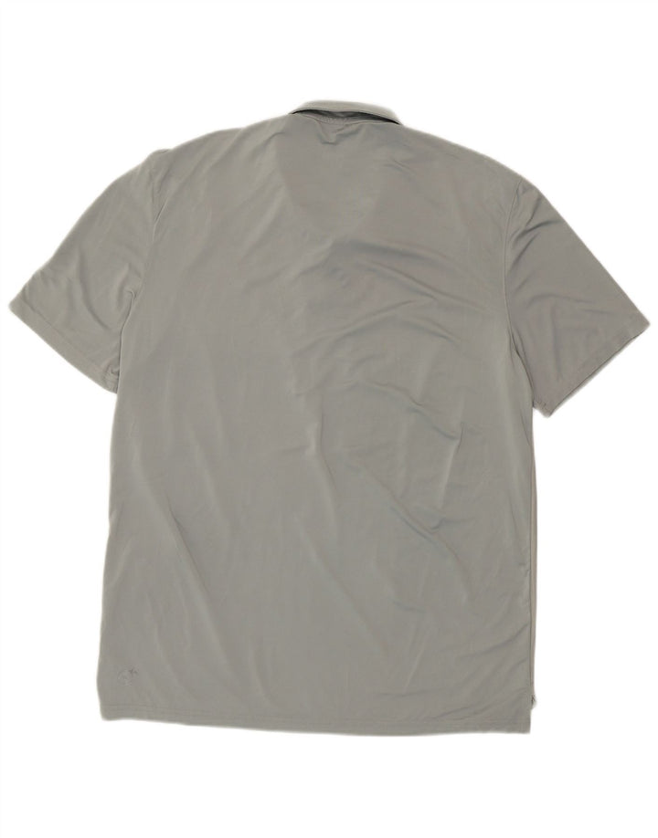 PUMA Boys Graphic Polo Shirt 13-14 Years Grey Striped