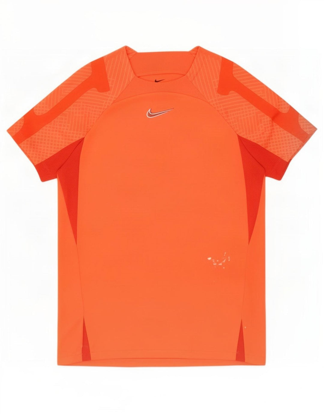 Nike Mens Graphic T-Shirt Top Medium Orange Colourblock Polyester