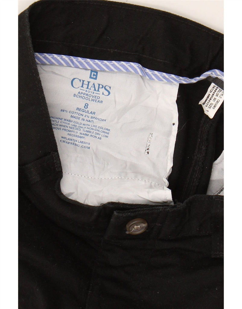 CHAPS Boys Regular Chino Trousers 7-8 Years W25 L24 Black Cotton Vintage Chaps and Second-Hand Chaps from Messina Hembry 