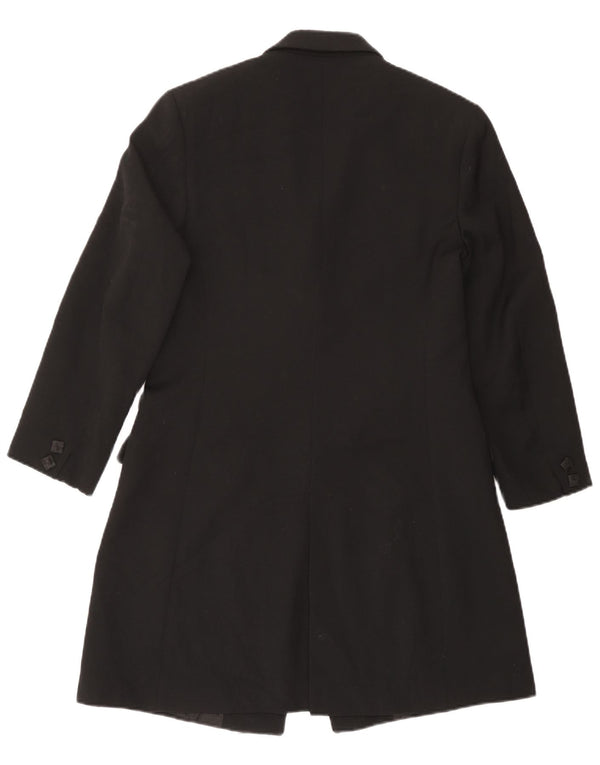 Vintage Womens Longline 4 Button Blazer Jacket UK 14 Medium Black