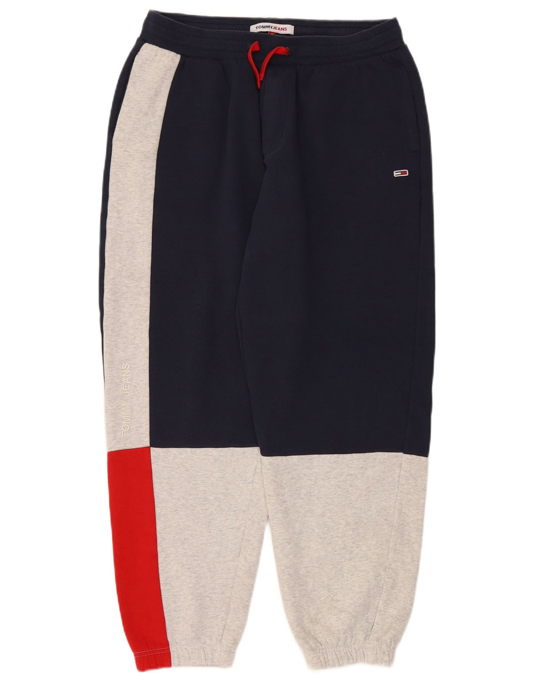 Tommy Hilfiger Mens Tracksuit Trousers Joggers Medium Navy Blue Colourblock