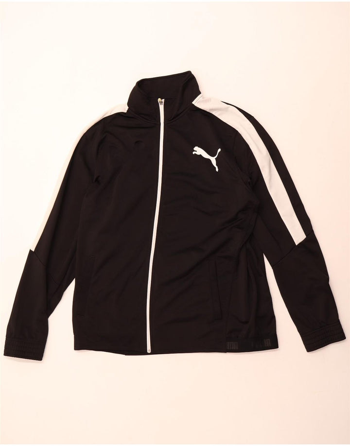 Puma Mens Tracksuit Top Jacket 2XL Black Colourblock Polyester