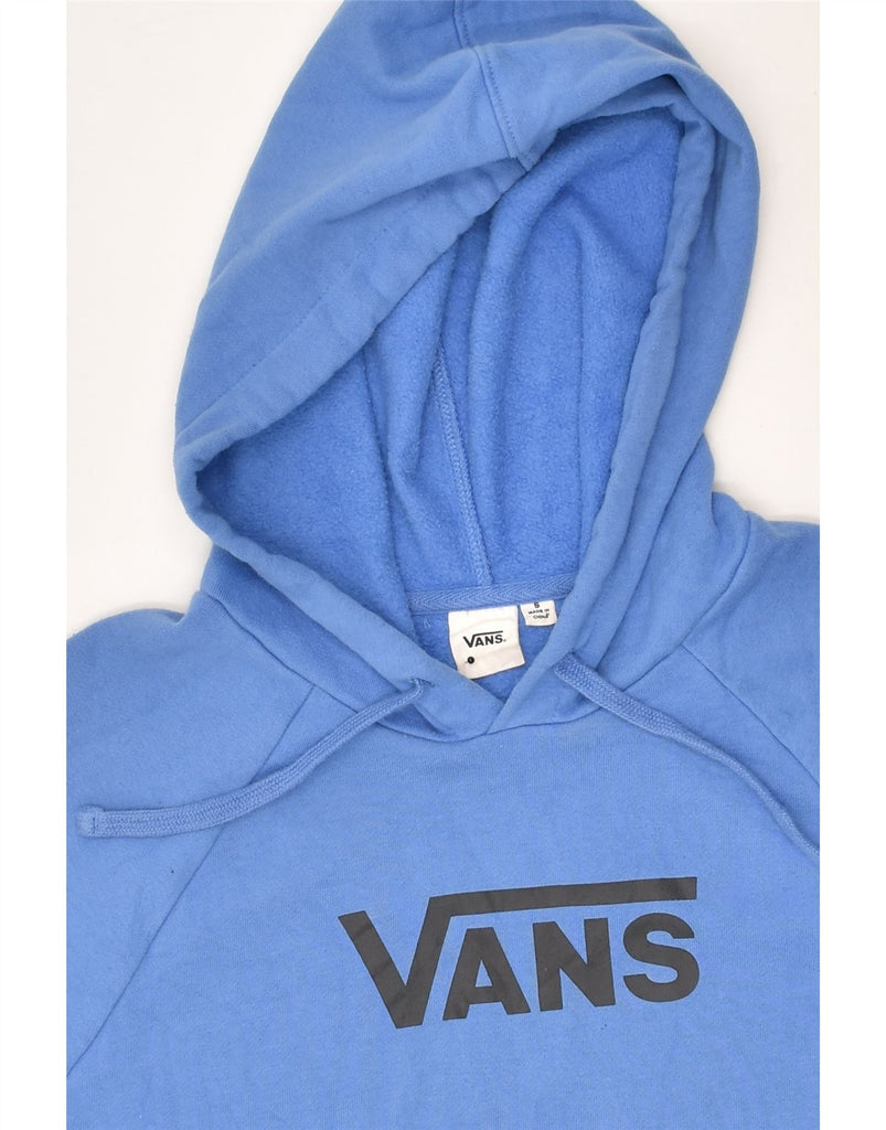 VANS Womens Graphic Hoodie Jumper UK 10 Small Blue | Vintage Vans | Thrift | Second-Hand Vans | Used Clothing | Messina Hembry 