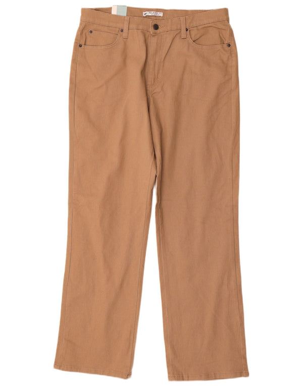 Lee Womens Relaxed Fit Casual Trousers US 14 XL W34 L32 Brown Cotton
