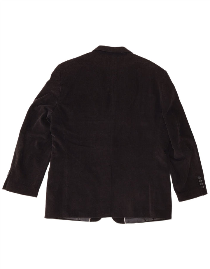 Marks & Spencer Mens 2 Button Corduroy Blazer Jacket UK 42 XL Navy Blue