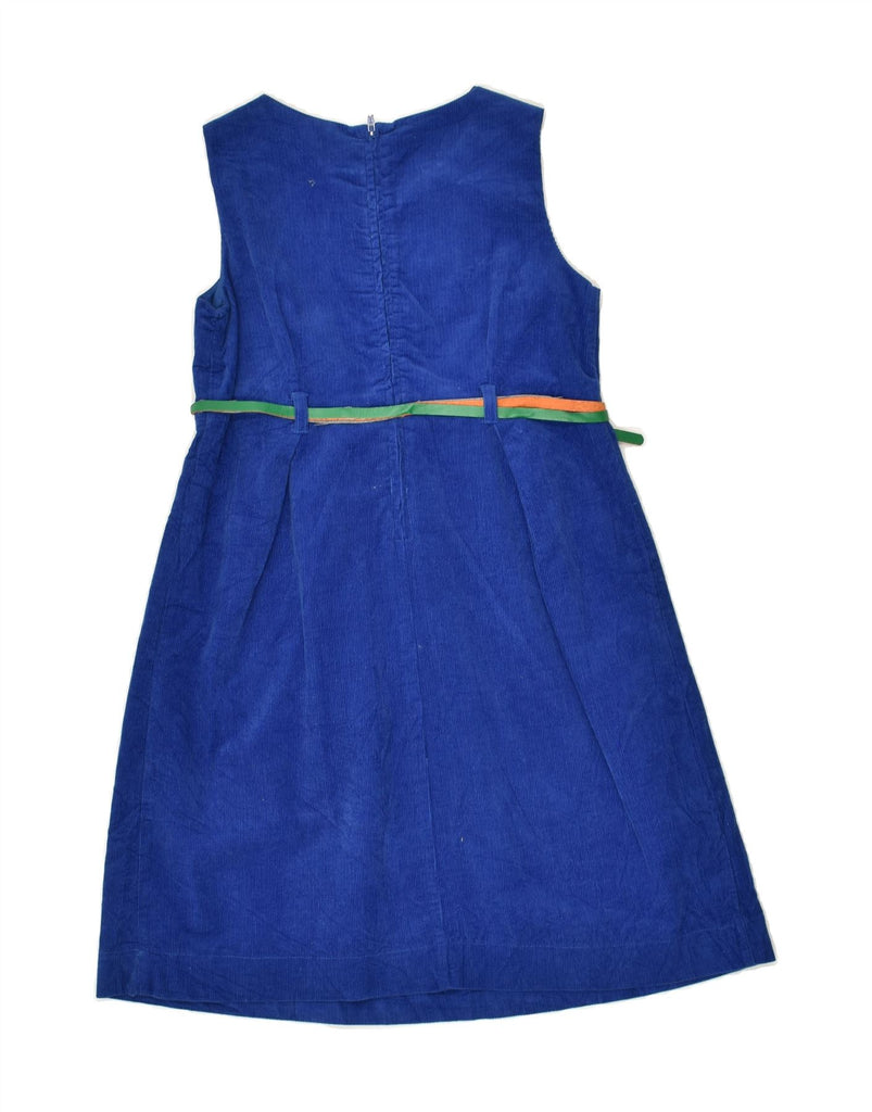 BENETTON Girls Corduroy Empire Dress 8-9 Years Large  Blue Cotton | Vintage Benetton | Thrift | Second-Hand Benetton | Used Clothing | Messina Hembry 