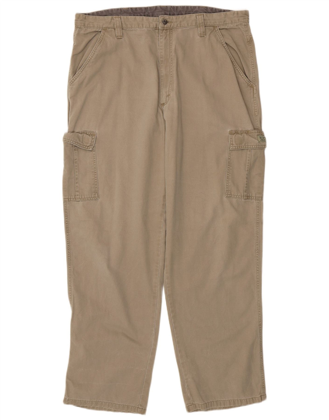 WRANGLER Mens Straight Cargo Trousers W38 L34 Beige Cotton