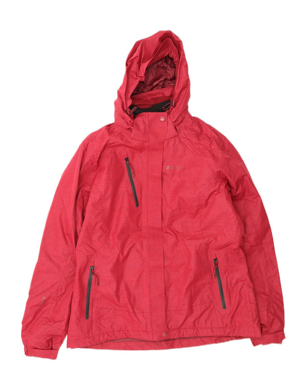 MOUNTAIN WAREHOUSE Womens Hooded Windbreaker Jacket UK 14 Large Red