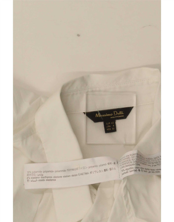 Massimo Dutti Womens Shirt EU 40 Medium White Cotton