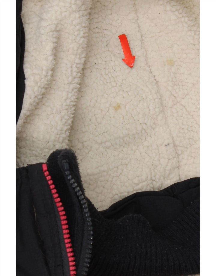 Superdry Womens Windcheater Hooded Windbreaker Jacket UK 16 Large Navy Blue